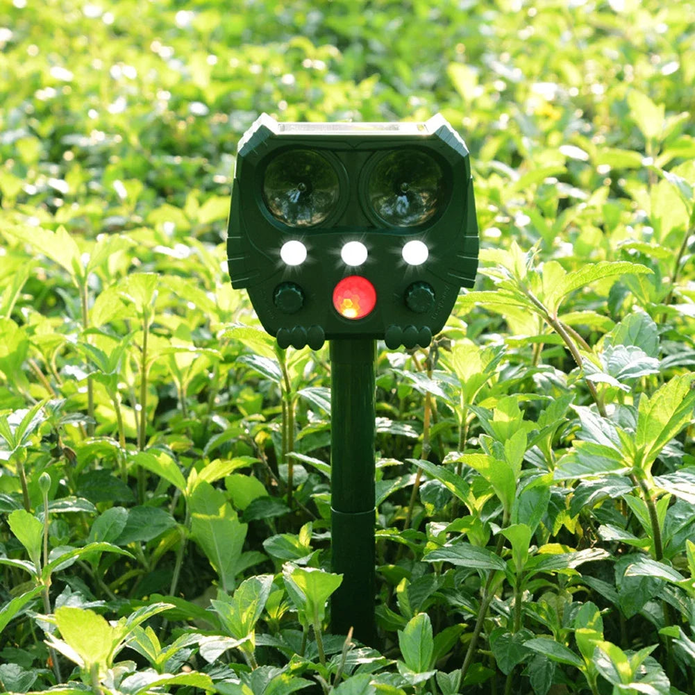 Solar Powered Ultrasonic Animal Repeller | Garden & Yard Deterrent