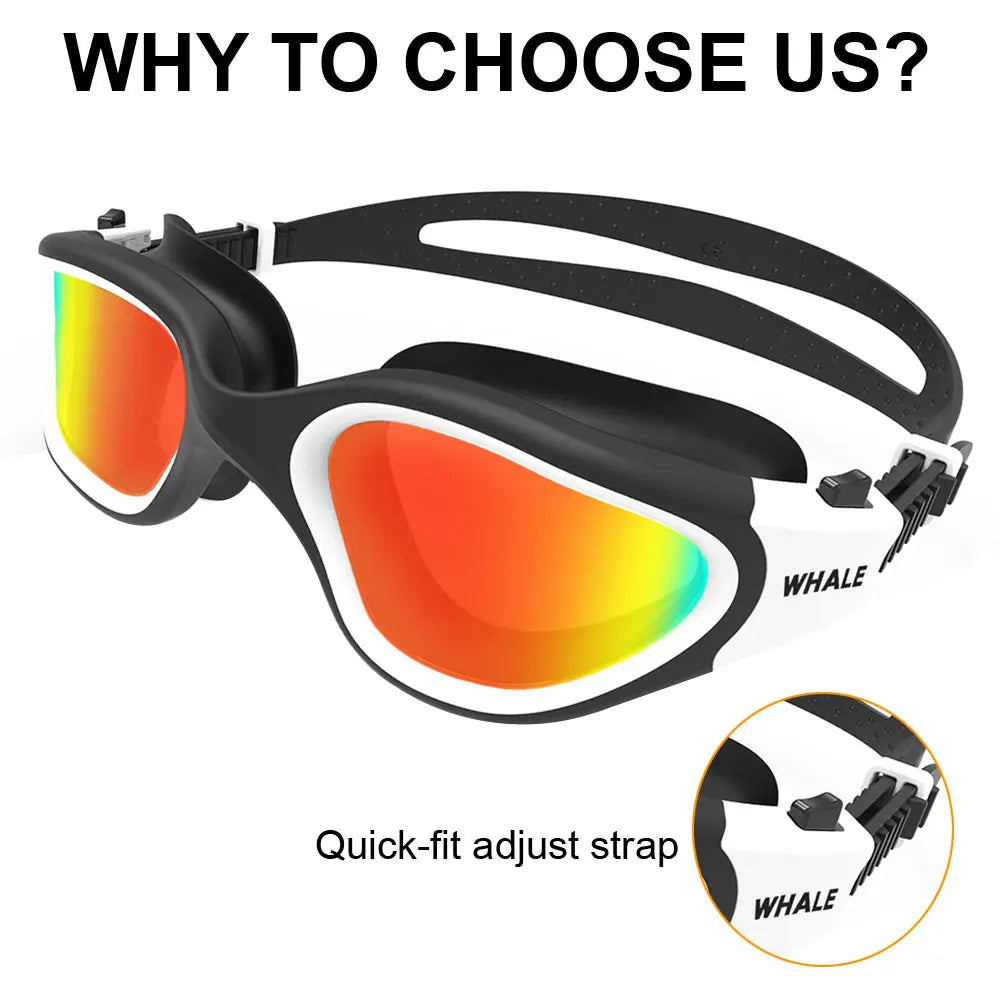 Polarized Swimming Goggles for Adults - Anti-Fog & UV Protection