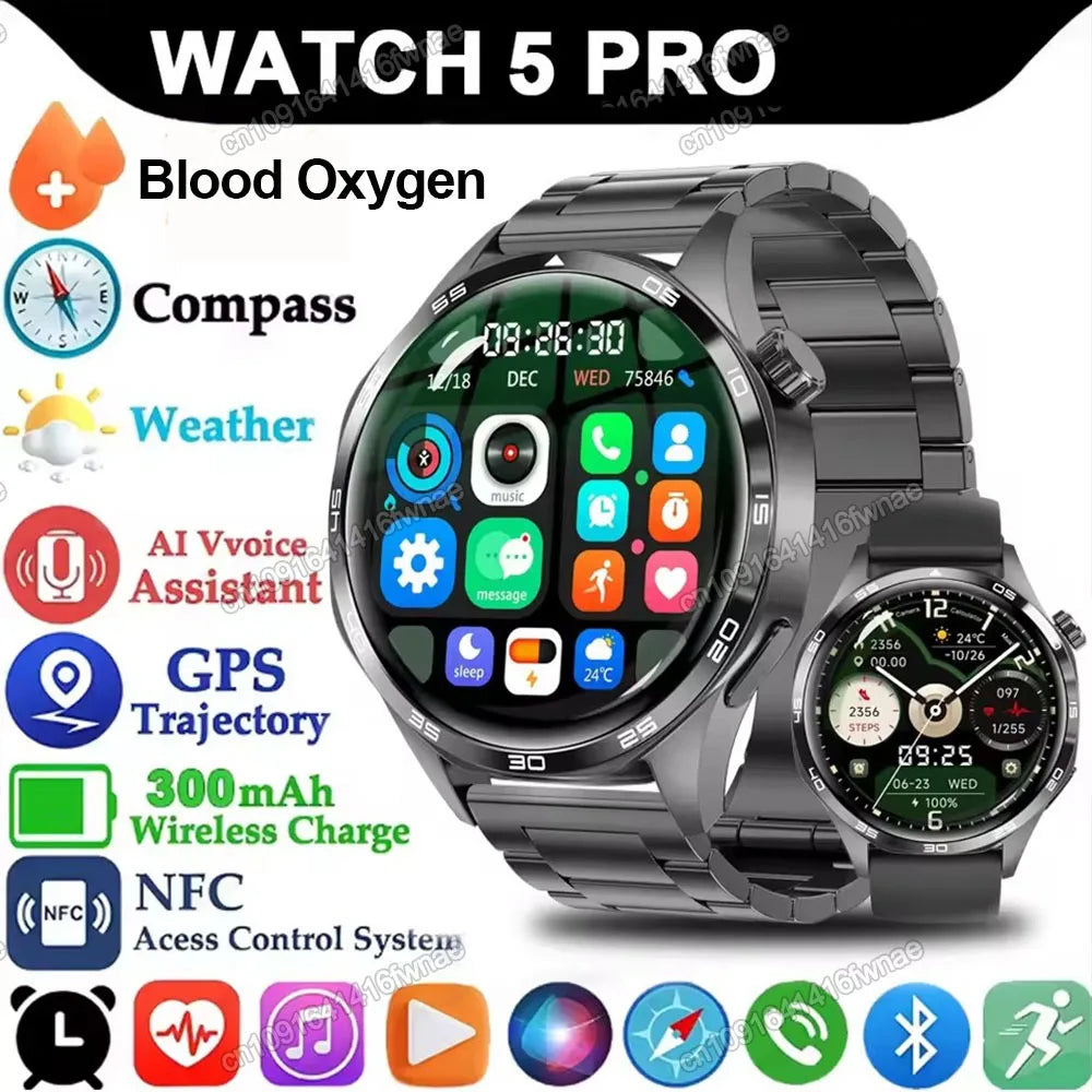 Vabena Watch 5 Pro GPS NFC Smartwatch | AMOLED Display