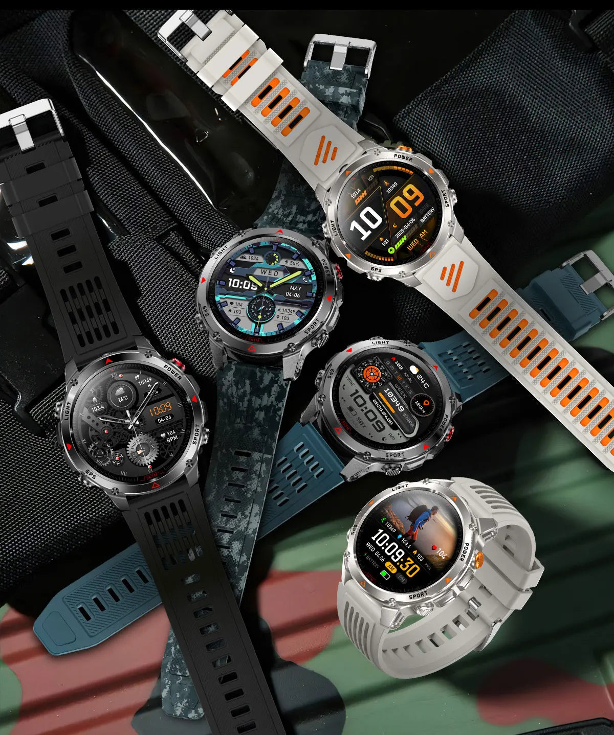 T-Rex3 Pro Smartwatch | 1100mAh Battery, GPS, 5ATM Waterproof, Military-Grade
