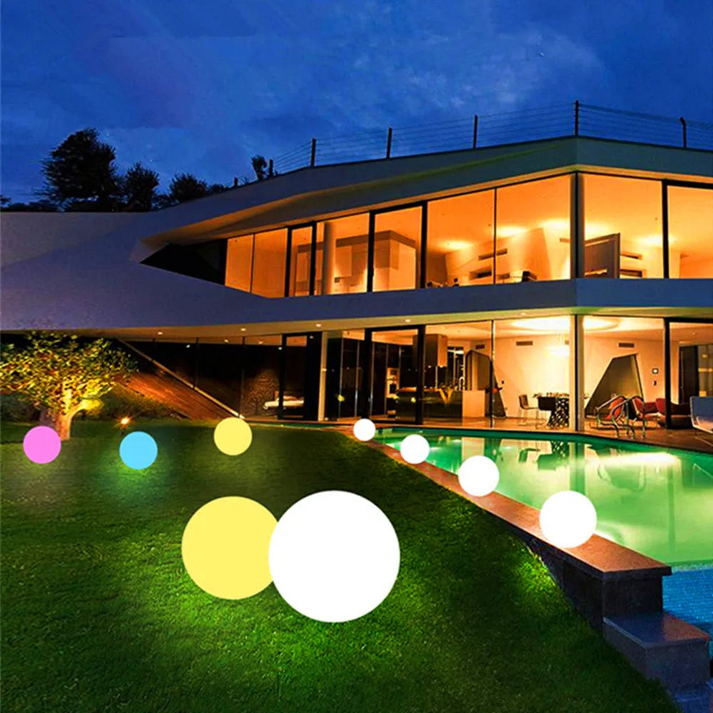 DACHAN Waterproof RGB LED Garden Ball Light - Outdoor Decorative Sphere