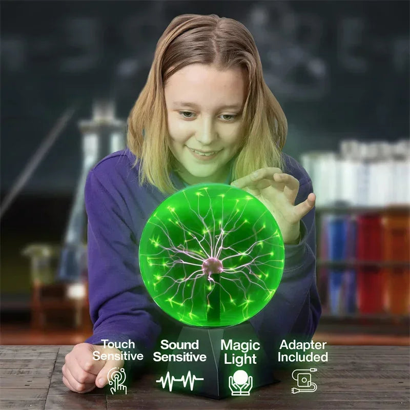 8 Inch Sound Control Plasma Ball Lamp - LED Touch Night Light