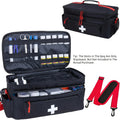 Large Capacity Travel Medicine Storage Bag - Portable Emergency Kit Organizer