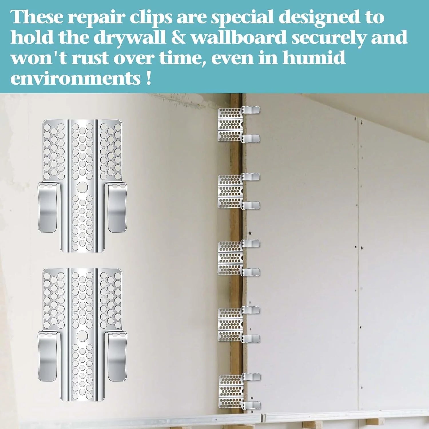 Heavy-Duty Drywall Repair Clips Kit - 10/20 Pcs with Screws for Wood & Steel Studs