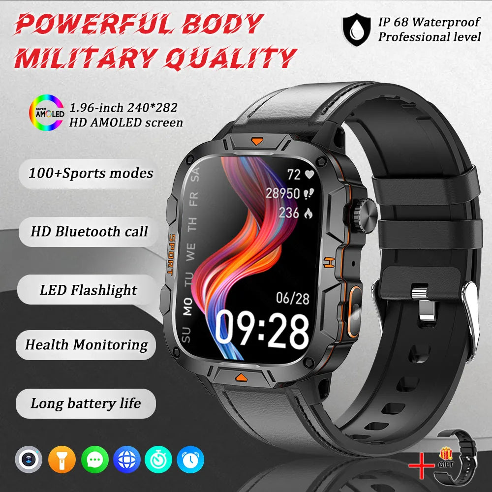Military-Grade Smartwatch for Men | AMOLED Display | 5ATM Tactical Watch
