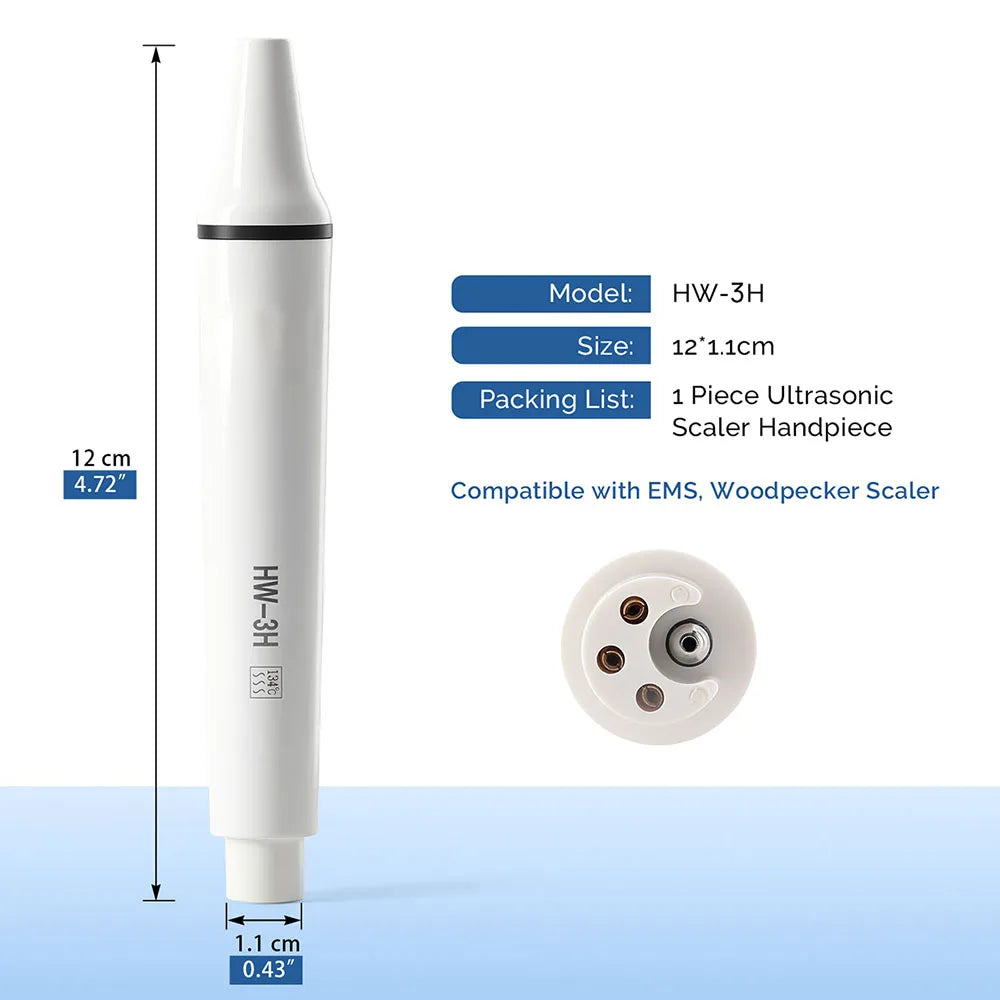 AZDENT Dental Ultrasonic Piezo Scaler Handpiece – 135° Sterilizable, Compatible with SATELEC, DTE, WOODPECKER, EMS, VRN