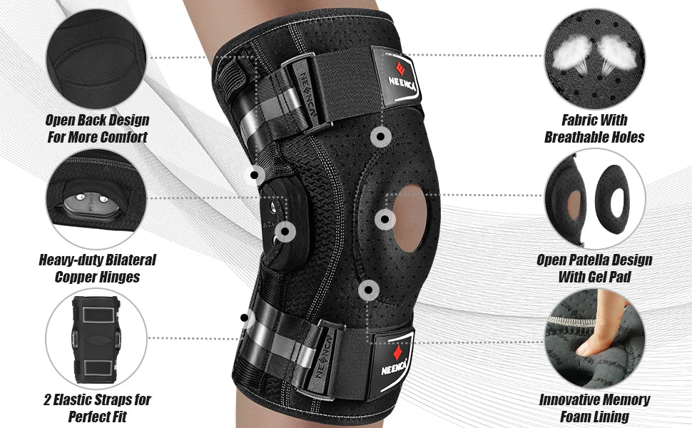 NEENCA Hinged Knee Brace - Advanced Support for Pain Relief & Recovery