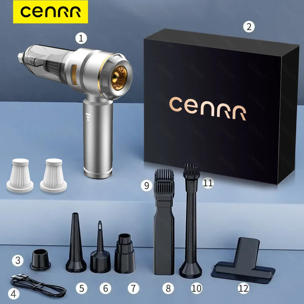 CENRR 998000PA Powerful Portable Wireless Car Vacuum & Robot