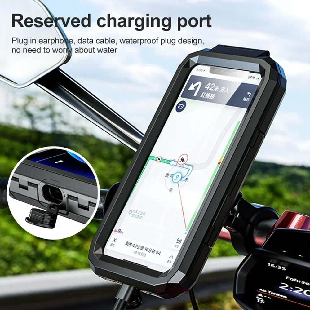 Motorcycle Wireless Charger Phone Mount - QC 3.0 Fast Charging Holder