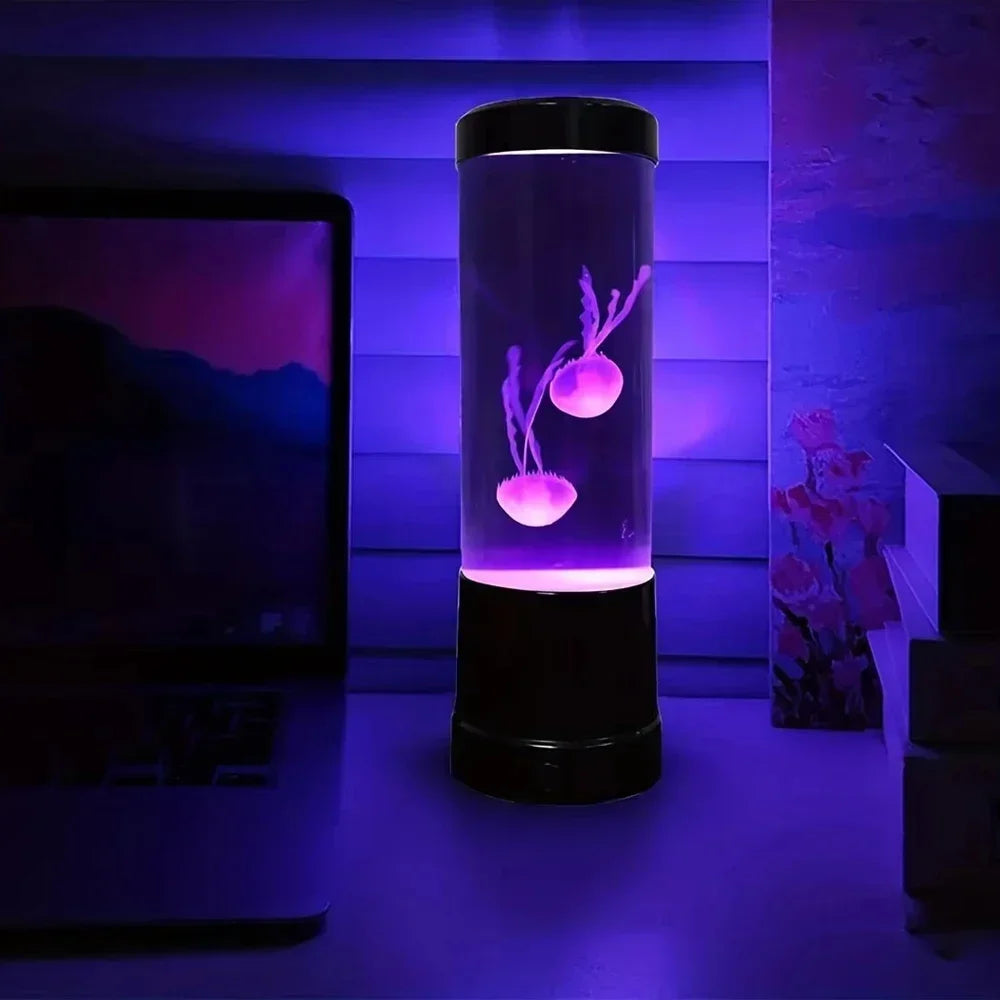 Jellyfish Lamp LED Aquarium Light - Remote Control 8 Color Changing