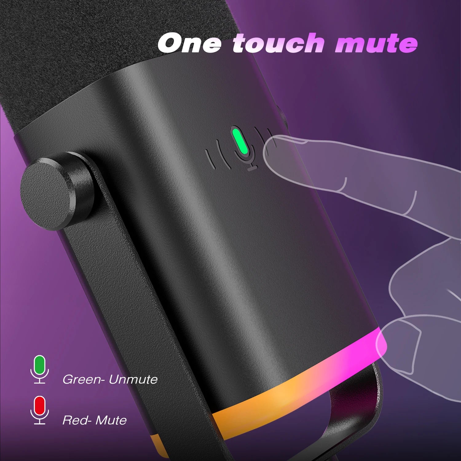 FIFINE AM8 USB/XLR Dynamic Gaming Microphone with Mute & Headphone Jack