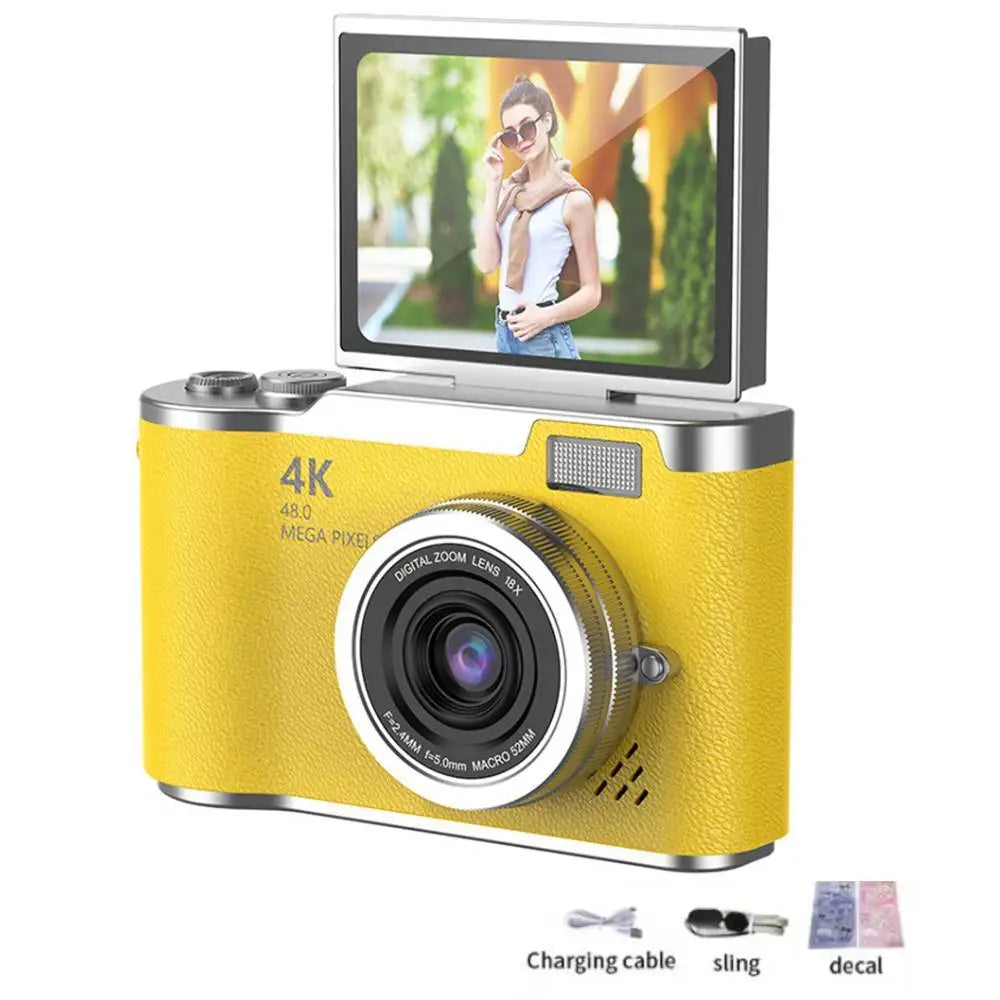 4K 48MP Digital Camera | Flip Screen & Anti-Shake