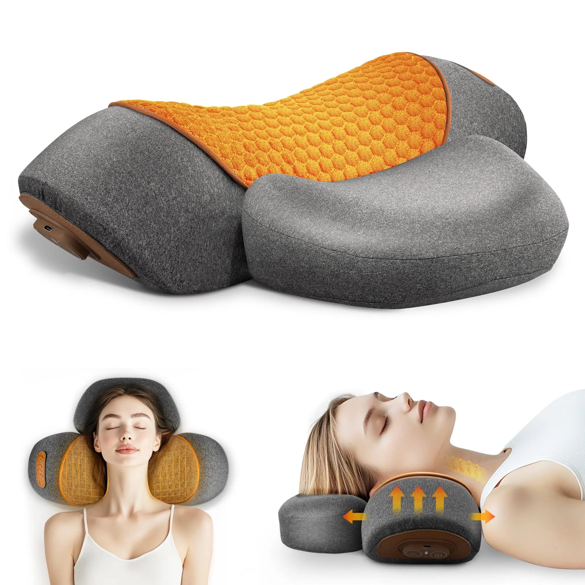 Vabena Electric Neck Massager Pillow - Heat, Vibration & Cervical Traction