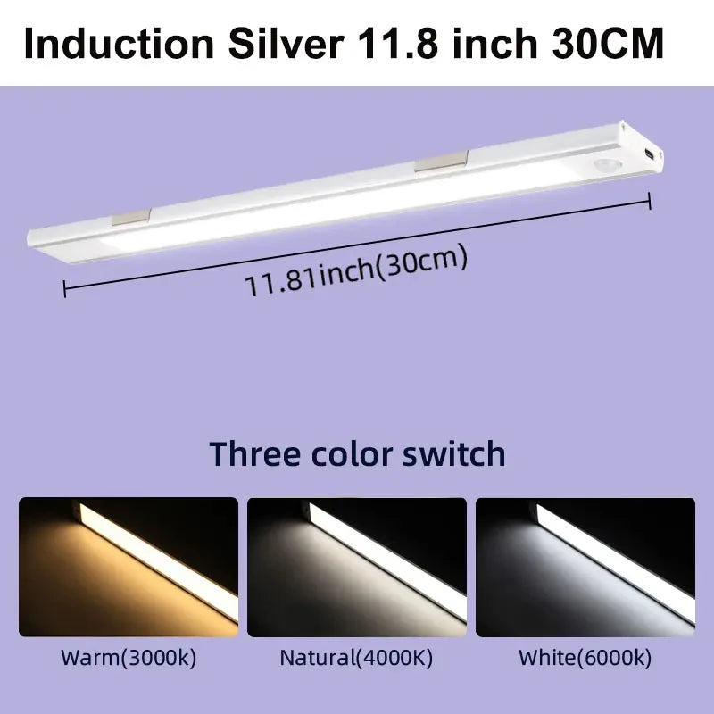 LED Cabinet Sensor Lights - Adjustable Brightness Motion Tube