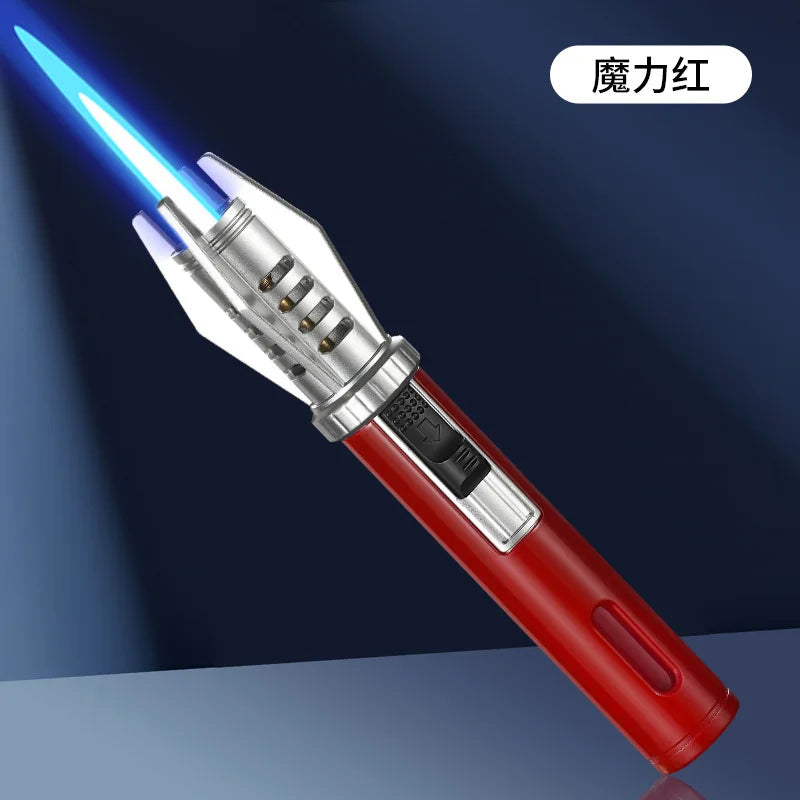 Powerful Metal Gas Lighter - Windproof Torch for Kitchen, BBQ & Cigars
