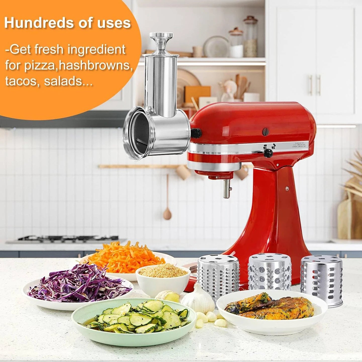 KitchenAid Stand Mixer Slicer Shredder | Stainless Steel Salad Maker