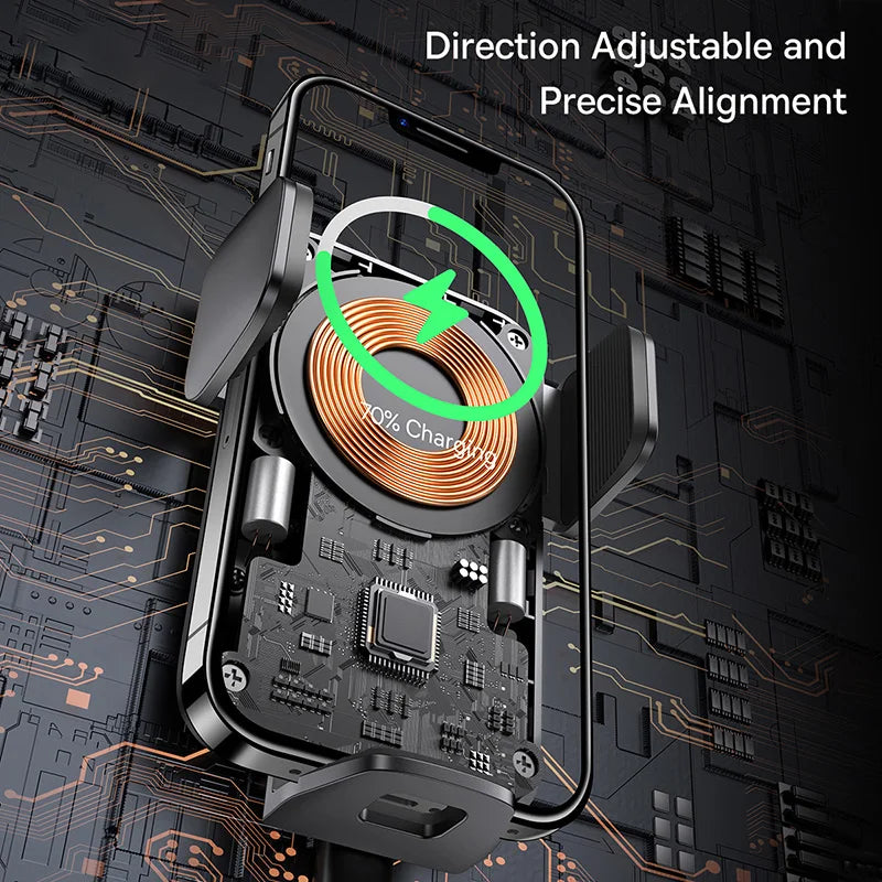 Baseus Infrared 15W QI Wireless Car Charger Phone Holder