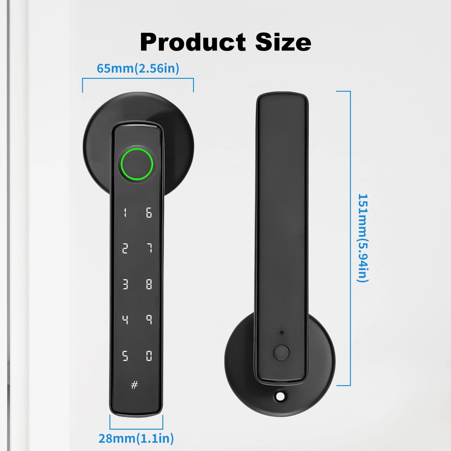 Vabena 4-in-1 Smart Door Lock - Biometric, App, Keypad, Key Entry