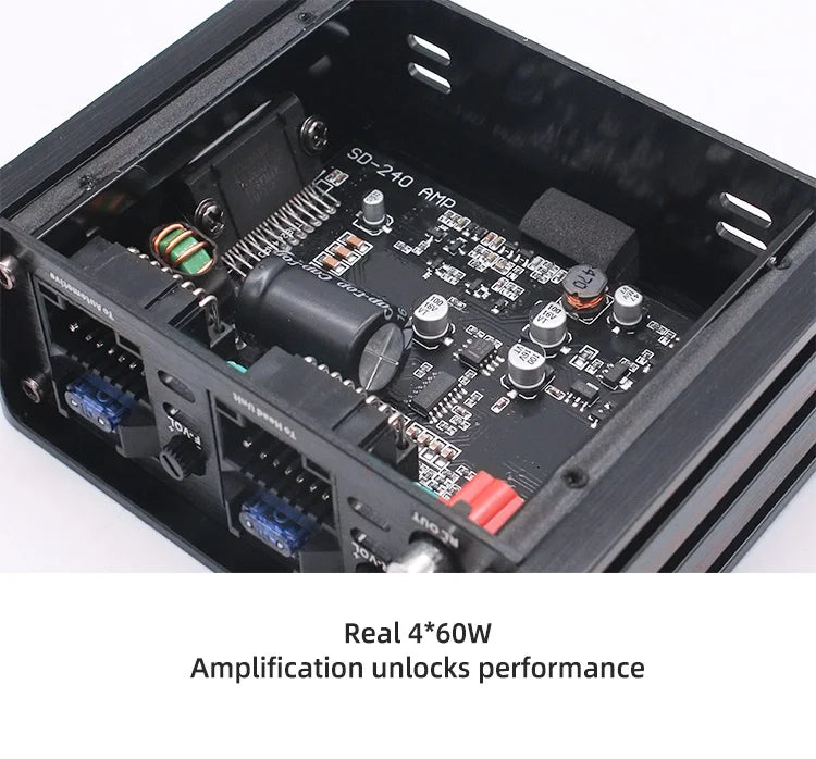 Car Power Amplifier 4*60W DSP | Lossless Audio for Android Large Screens