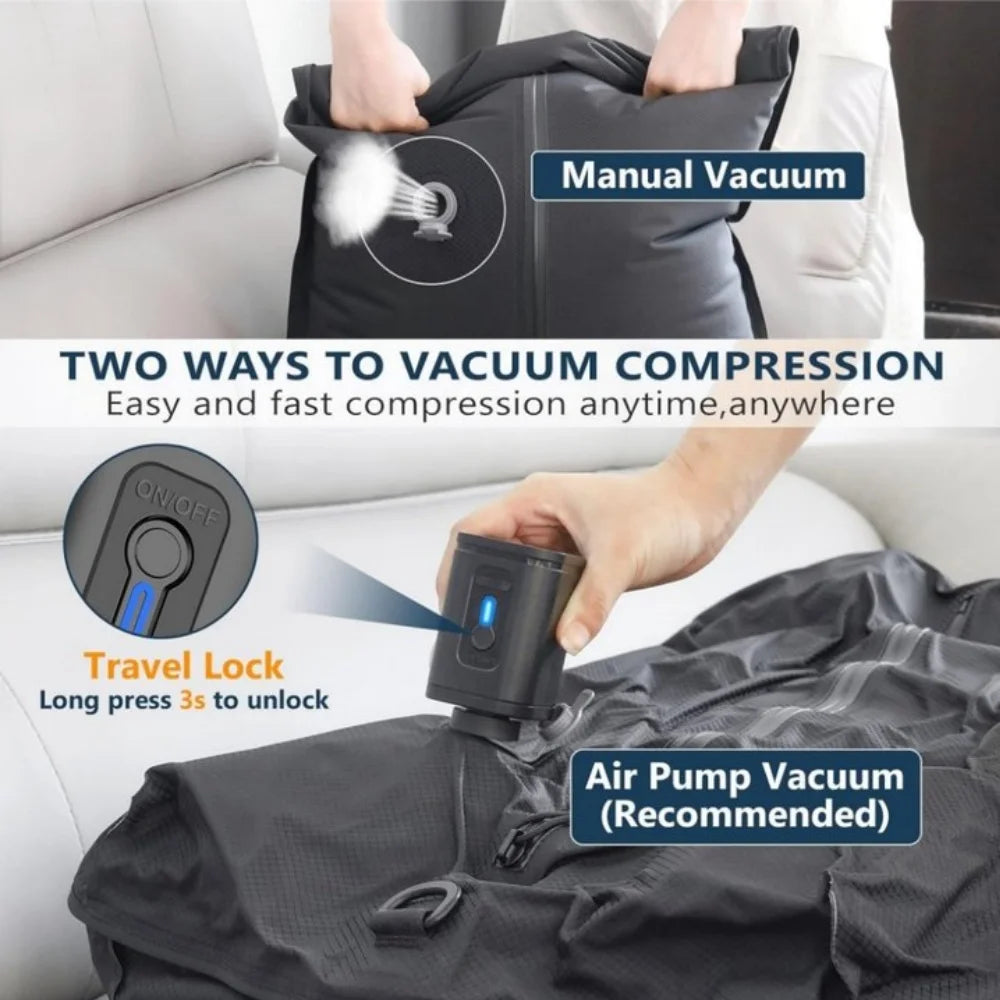 Vabena IP67 Waterproof Travel Vacuum Storage Bags - Compression Packing Cubes 17L/34L