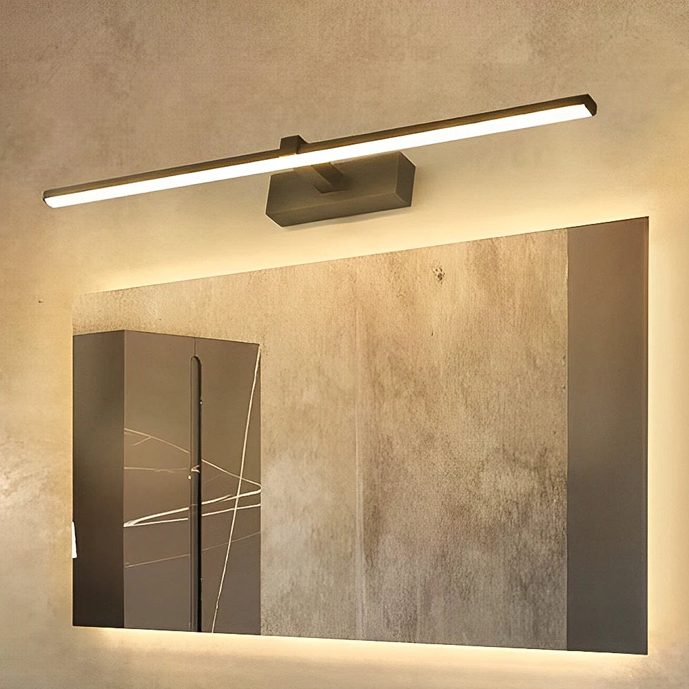 Vabena Modern LED Bathroom Wall Light - Three Color Aluminum Mirror Lamp