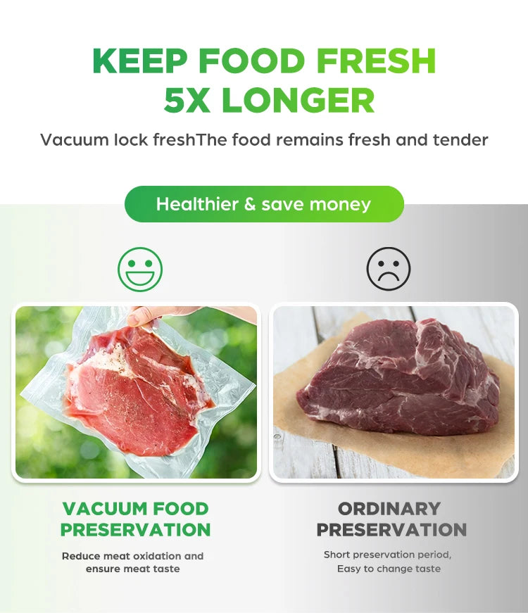 Donirt Professional Food Vacuum Sealer - Widen Design for Extended Freshness