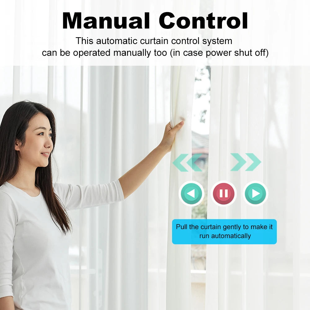 Silent Tuya Smart Curtain Motor | Automated Window Blinds