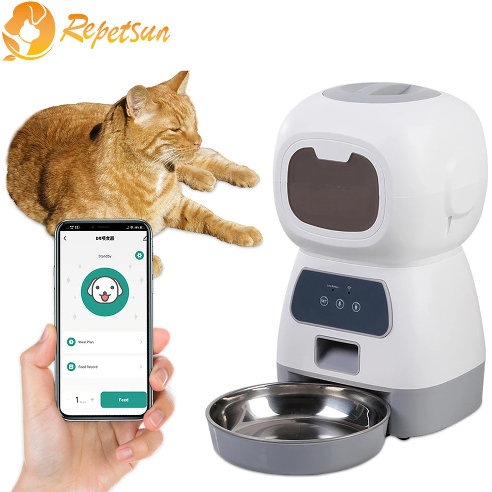 ZYfeeder WiFi Automatic Cat Feeder - Swirl Slow-Feed Dispenser