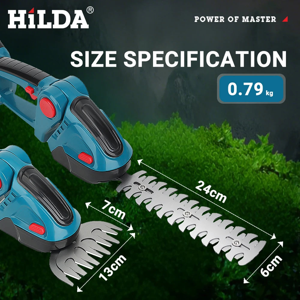 HILDA 2-in-1 Cordless Hedge Trimmer & Shear for Makita 18V