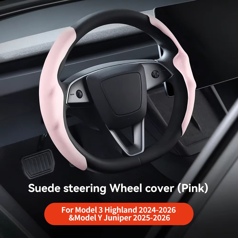 Tesla Model 3/Y Highland Juniper Carbon Fiber Steering Wheel Cover