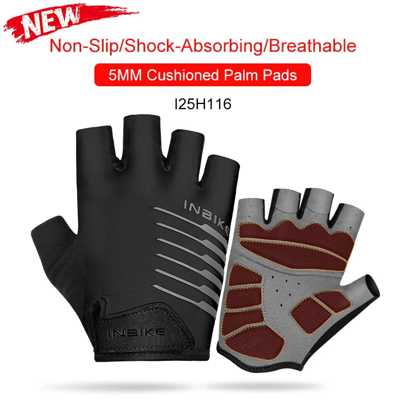 INBIKE Shockproof Gel Pad Cycling Gloves - Half Finger Summer Sport