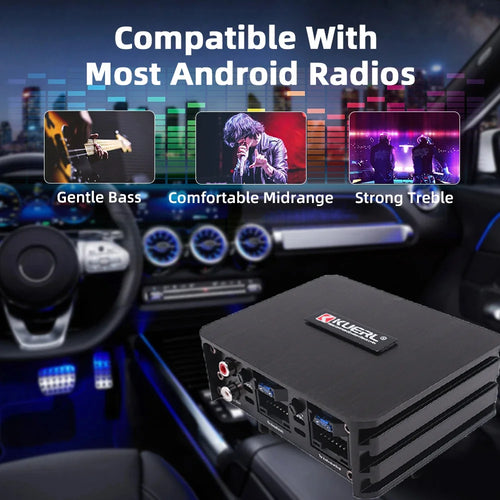 Car Power Amplifier 4*60W DSP | Lossless Audio for Android Large Screens
