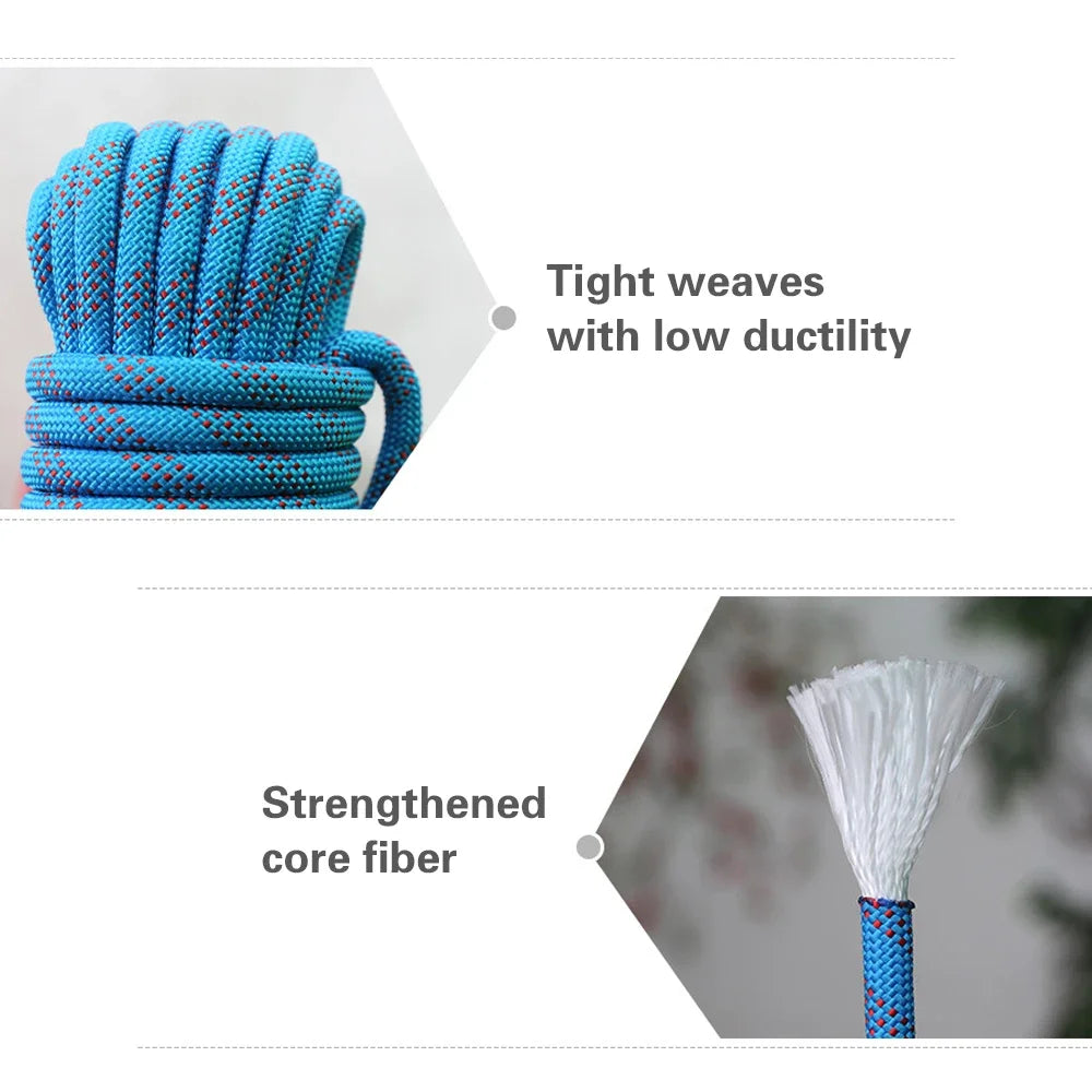 Tomshoo 10mm Static Climbing Rope | Fire Rescue & Safety Escape