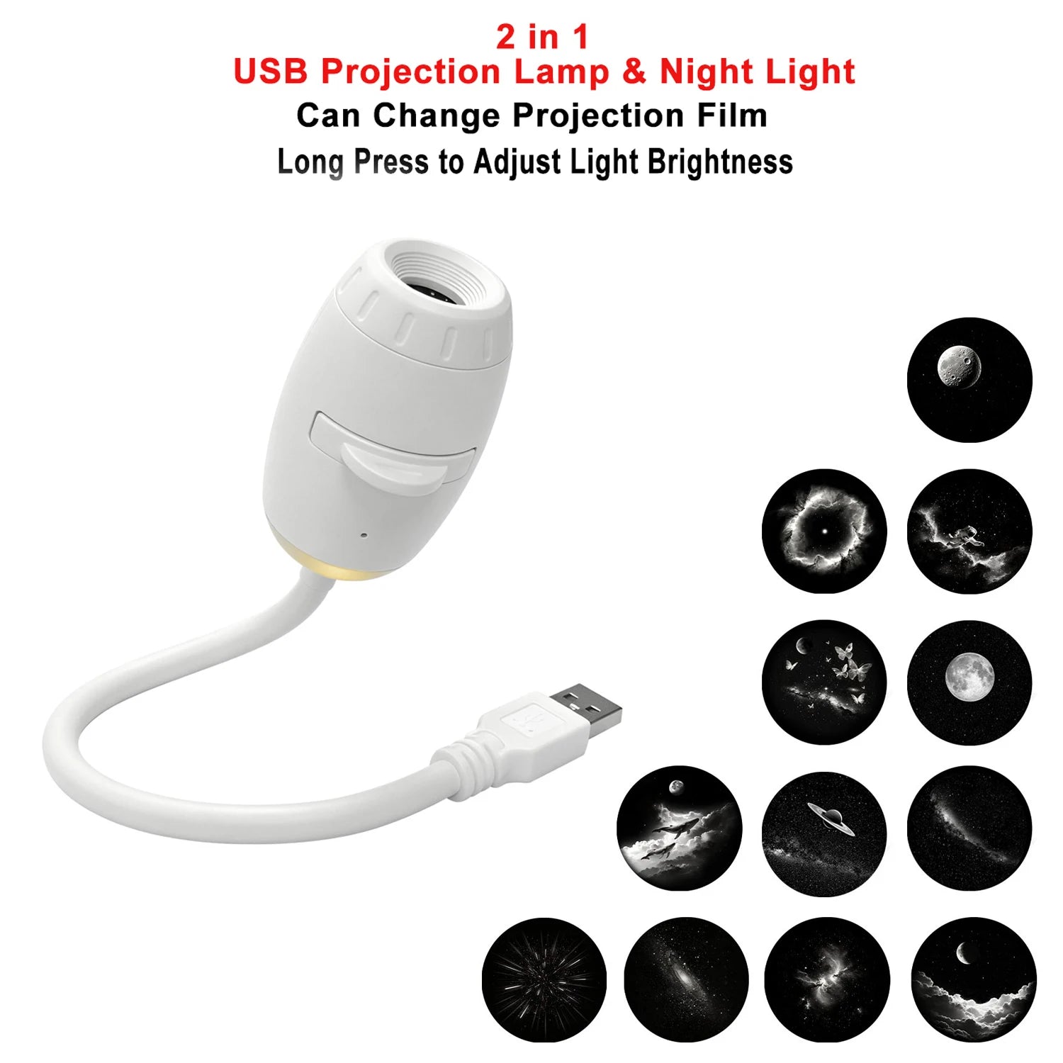 USB Car Star Projector Light | LED Interior Ambient Galaxy Lighting