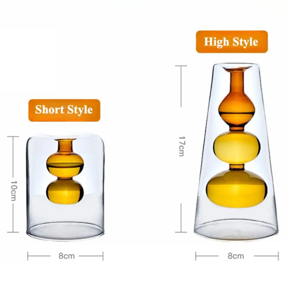 Elegant Glass Hydroponic Vases - Modern Wedding & Home Decor