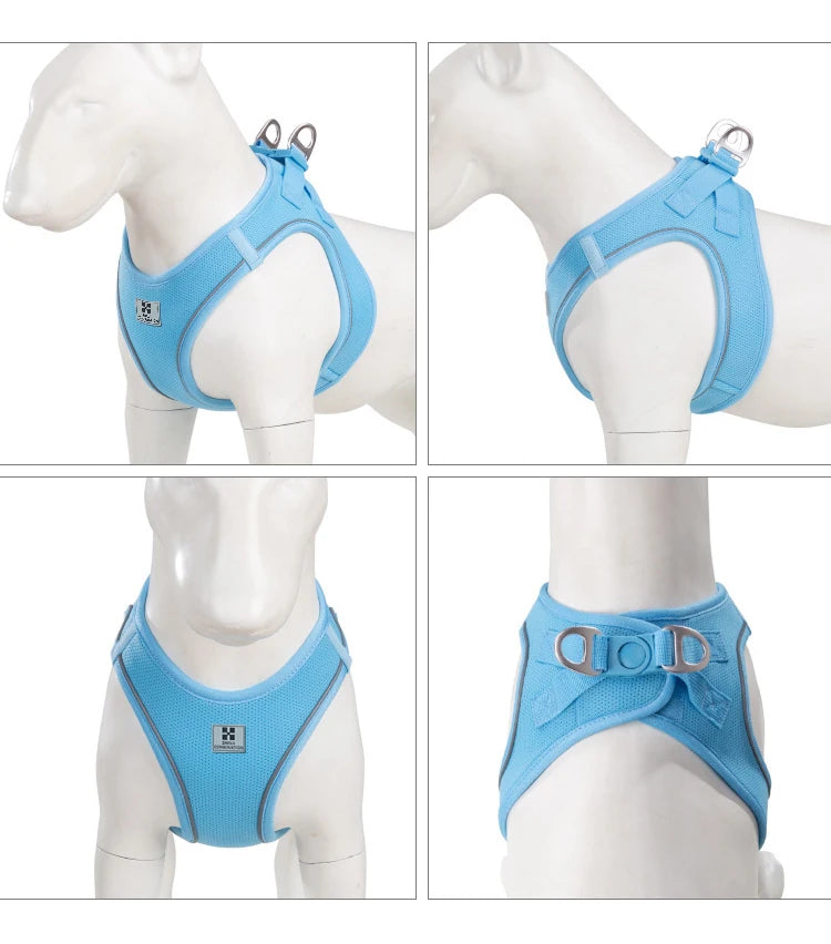 Dog Harness Leash Set - Adjustable, Reflective for Small to Medium Pets