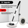 Car Wash Brush with Telescoping Handle & Chenille Mop for Auto & Window Cleaning