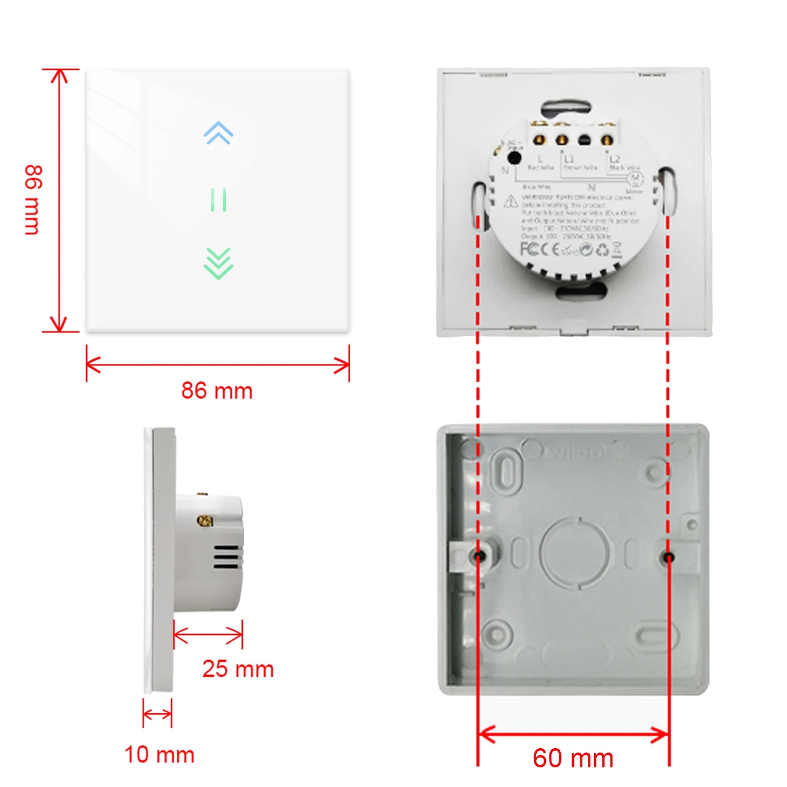 LoraTap WiFi Smart Blinds Switch - App & Voice Control for Modern Homes