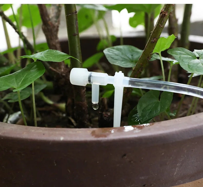 Garden Drip Irrigation Kit with Regulating Valve - Potted Plants & Greenhouse Watering System