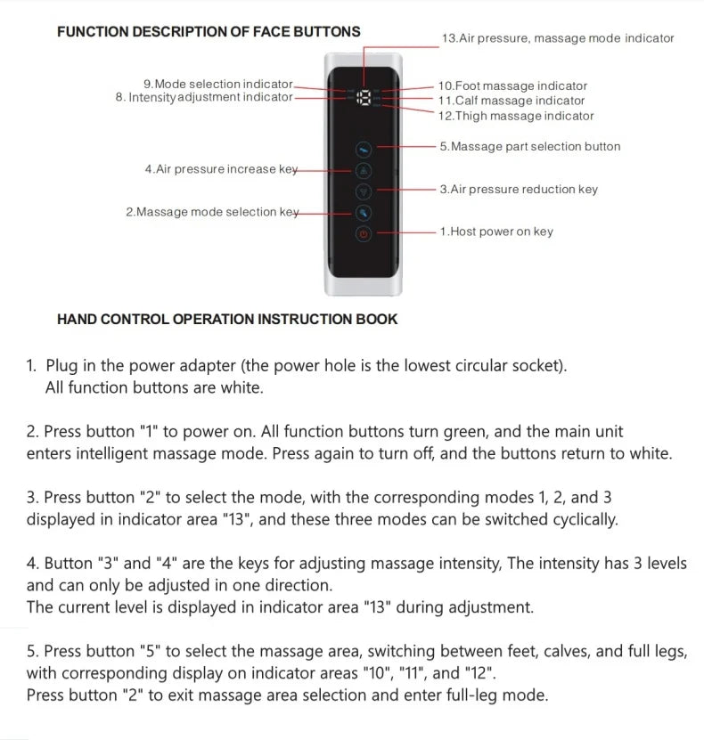 JinKairui Electric Pneumatic Leg Massager for Deep Thigh, Calf & Foot Relaxation with Remote Control