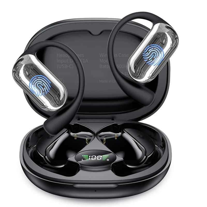 UYUXIO Real-Time AI Translator Headphones – 144 Languages 3-in-1 OWS Earbuds for Business