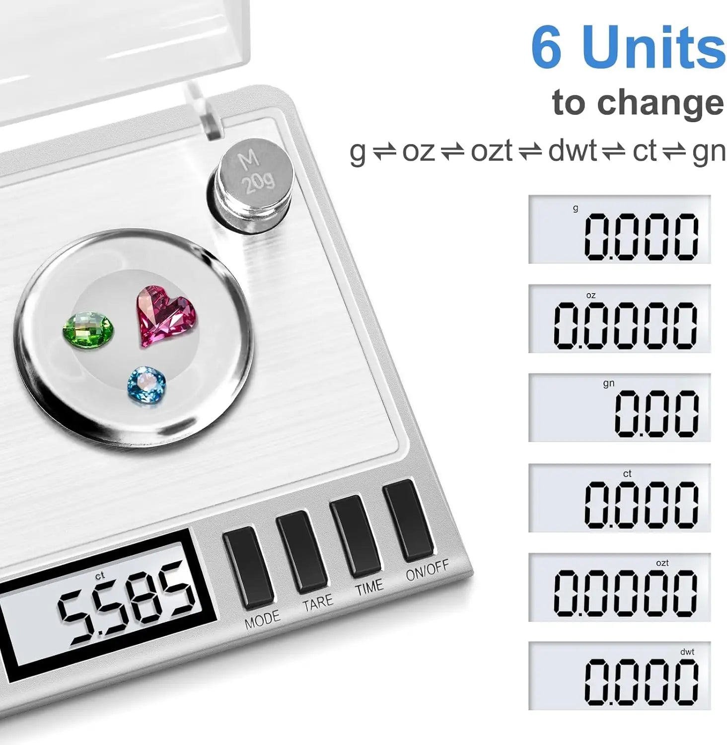 Digital Milligram Scale 50g/0.001g - Precision Jewelry & Reloading Mg Scale