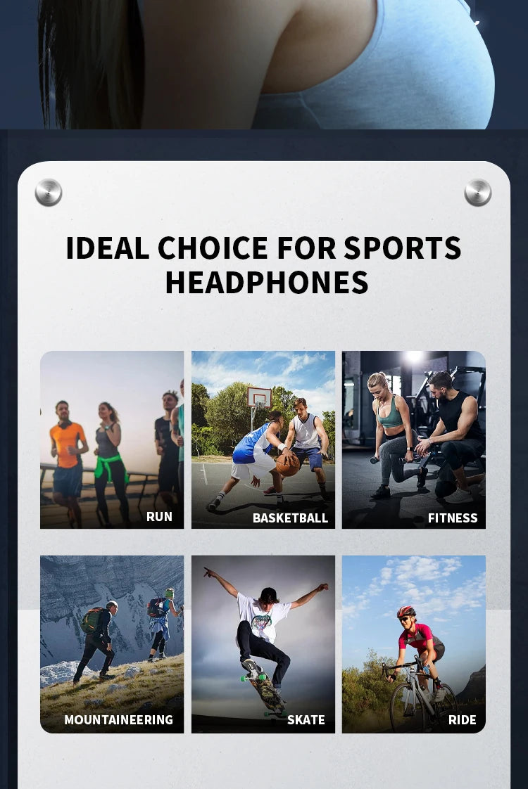 B8 True Bone Conduction Earphones | Bluetooth 5.3 Sports Wireless IPX5
