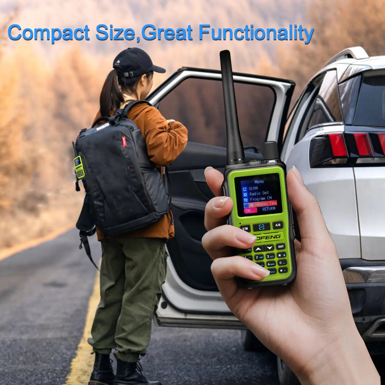 Baofeng UV-5R Mini 2PCS Dual Band Walkie Talkie - Compact 5W Amateur Radio with Air Band Rx & Type-C