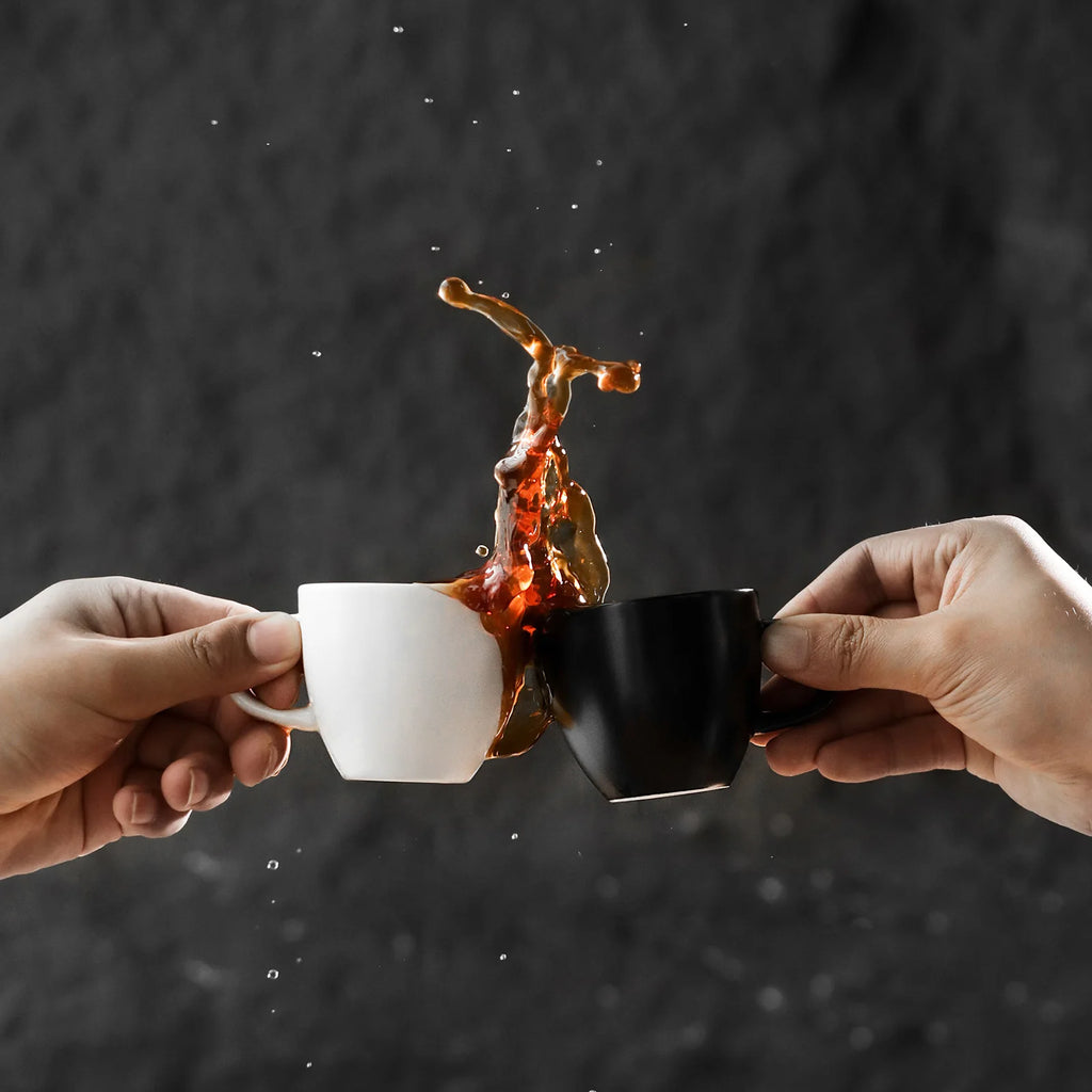 MHW-3BOMBER 80ml Ceramic Espresso Mug & Saucer for Latte Art