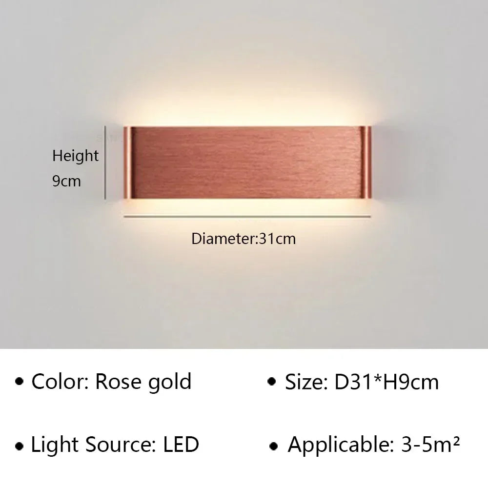 Modern LED Wall Lamp Sconce - Indoor Lighting Fixture for Bedside, Living Room, Stairs, Bathroom & Home Decor