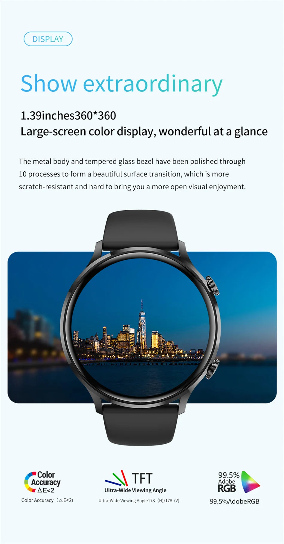 Vabena 2026 Smartwatch for Women & Men | AMOLED, GPS, IP68