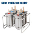 Stainless Steel Popsicle Mold Rack – Homemade Ice Cream & Lolly Maker Set