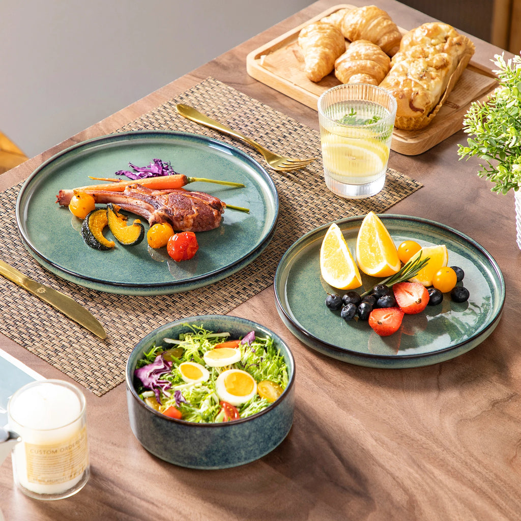 vancasso Reactive Glaze Stoneware Dinner Set - 12/24 Piece Dinnerware