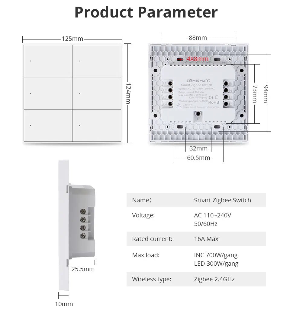 Zemismart Smart Wall Scene Controller | Home Automation Hub